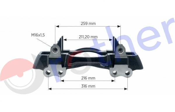 P018006414 - Portapinzas Haldex Modul T DBT22LT